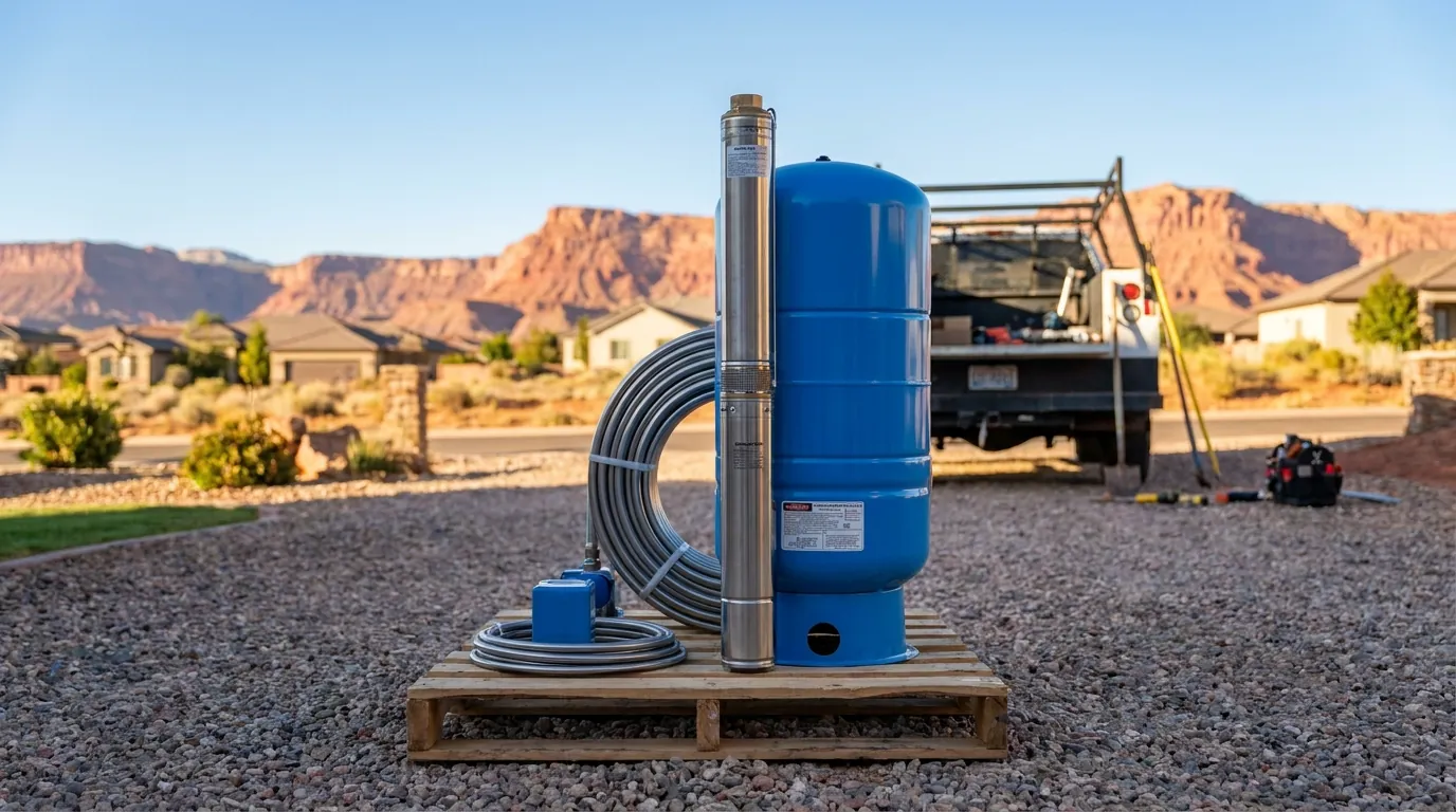 New well pump ready for installation